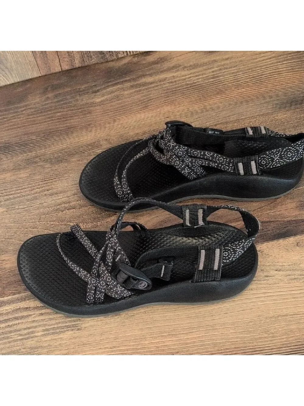 Chaco Kids ZX/1 Black Ecotread Sandals 6